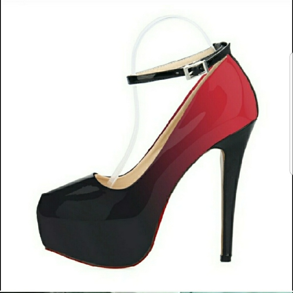Red and black heels